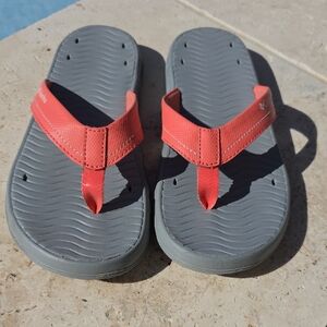 Columbia Women's Hood River Flip Sport Sandal in Coral and Gray Sandals